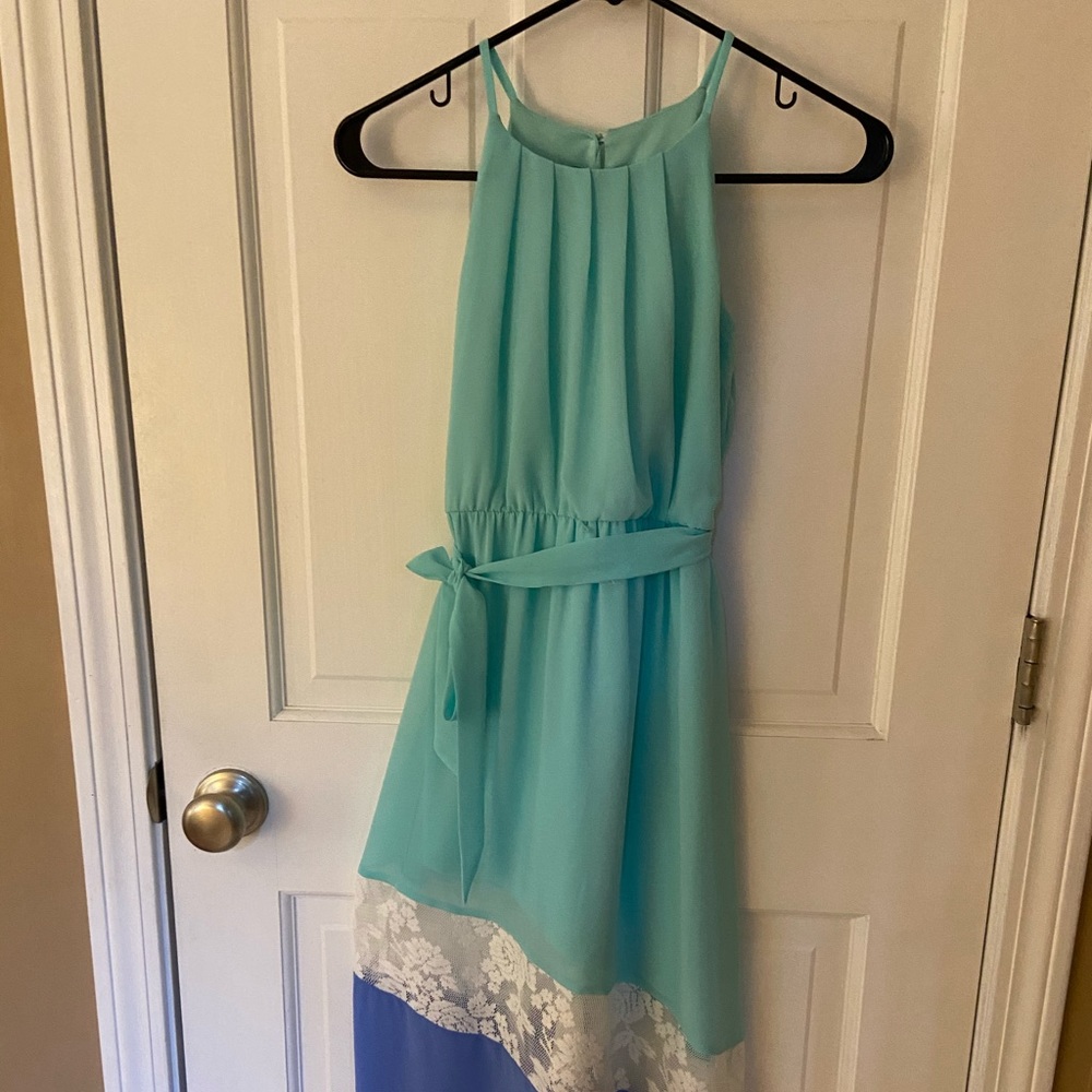 Beautiful Mint and Periwinkle long dress!